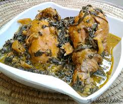 Bitter leaf soup with chicken 